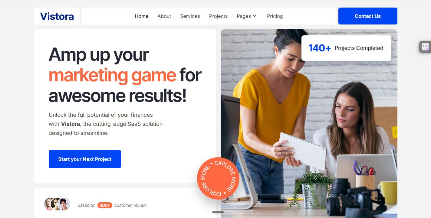 Vistora website